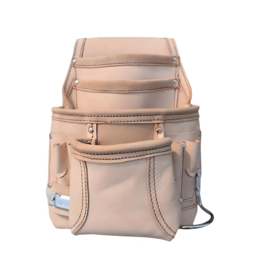 10 POCKET TOP GRAIN NUBUCK LEATHER TOOL POUCH