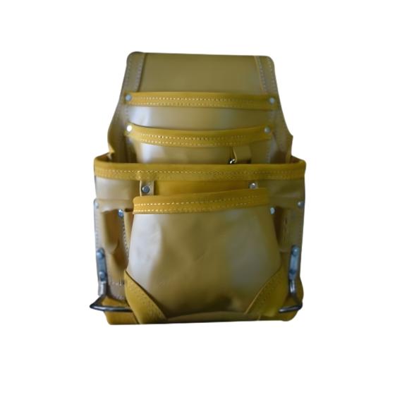 9 POCKET SPLIT LEATHER TOOL POUCH
